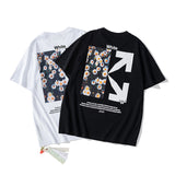 off Arrow Short Sleeve Men's and Women's Youth Cotton Hip Hop Bottoming T-shirt t shirt
