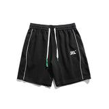 Men Shorts Summer Solid Color Letter Embroidered Slacks Shorts