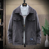 Corduroy Varsity Jacket Corduroy Jacket Men's Spring and Autumn Clothes Vintage Overalls Jacket Trendy Men's Clothing