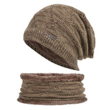 Men Winter Hats Autumn and Winter Hat Men's Knitted Woolen Cap Warm