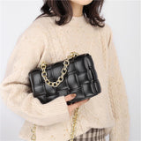 Sling Bags Autumn and Winter Chains Satchel Woven Shoulder Bag