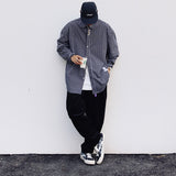 Mens Corduroy Pants Japanese Cityboy Autumn and Winter Thick Male Wide Leg Loose Casual Trousers