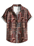 Men Hawaii Shirts Short-Sleeved Men's Casual Shirt
