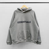 Fog Fear of God Essentials Hoodie Double Line Drop Shoulder Sweatshirt Alphabet plus Velvet Hoodie