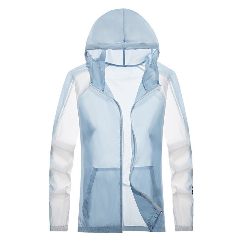 Sun Resistant Clothes Women's Contrast Color Ultra-Thin Breathable Fashion Sun-Protective Clothing