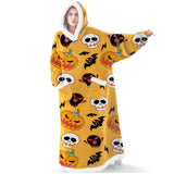Hoodies Blankets Large Pocket Lazy Blanket Fleece Lamb Wool Bathrobe