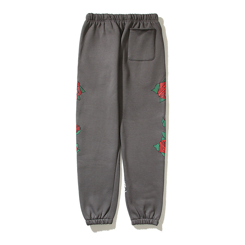 Kanye West Sunday Service Pant Autumn and Winter Cotton Distressed Rose Sports Leisure