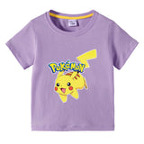 Children Pokemon Pikachu T Shirt Summer Clothing Short Sleeve T-shirt Leisure Sports