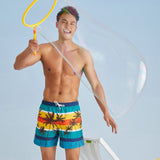 Men Swim Trunks Summer Beach Pants Male