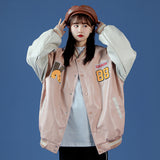 Jock Jacket Embroidered Jacket Men's Couple Denim Jacket PU Leather Jacket Boys Autumn Leather Coat