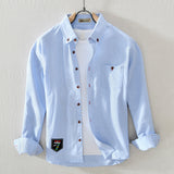 White Work Shirts Men's Casual Long-Sleeved Shirt for Spring and Summer