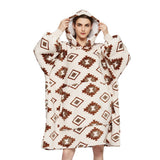Hoodies Blankets Home Casual Wear Hooded Lazy Blanket Lamb Flannel Double Layer