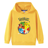 Children Pokemon Pikachu Hoodie Spring and Autumn Cotton Hooded Sweater
