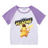 Children Pokemon Pikachu T Shirt Short Sleeve T-shirt Casual Sports