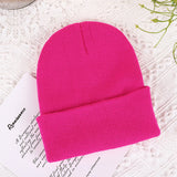Men Winter Hats Solid Color Women's Autumn and Winter Hat
