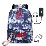 Stranger Things Hellfire Club Backpack Stranger Things Printed USB Backpack Student School Bag