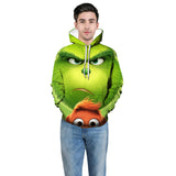 Grinch Hoodie Grinch 3D Printed plus Size Hooded Sweater Christmas