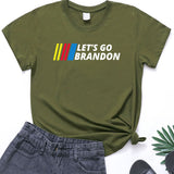 Let's Go Brandon T Shirt Letter Print Short-Sleeve T-shirt for Women