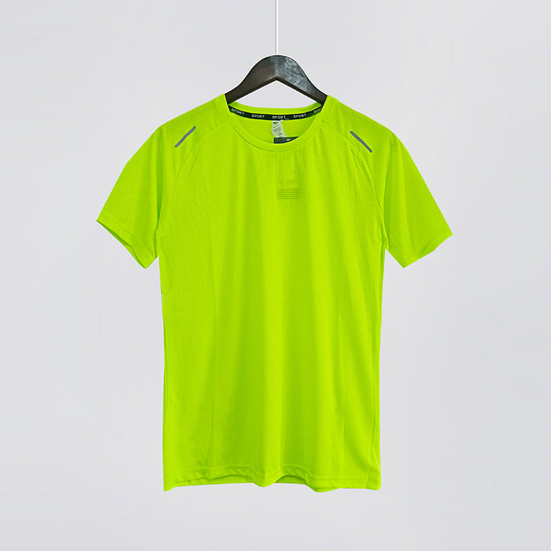 Sweat Wicking Shirt Sports T-shirt Men's Quick-Drying Crew Neck Short Sleeve