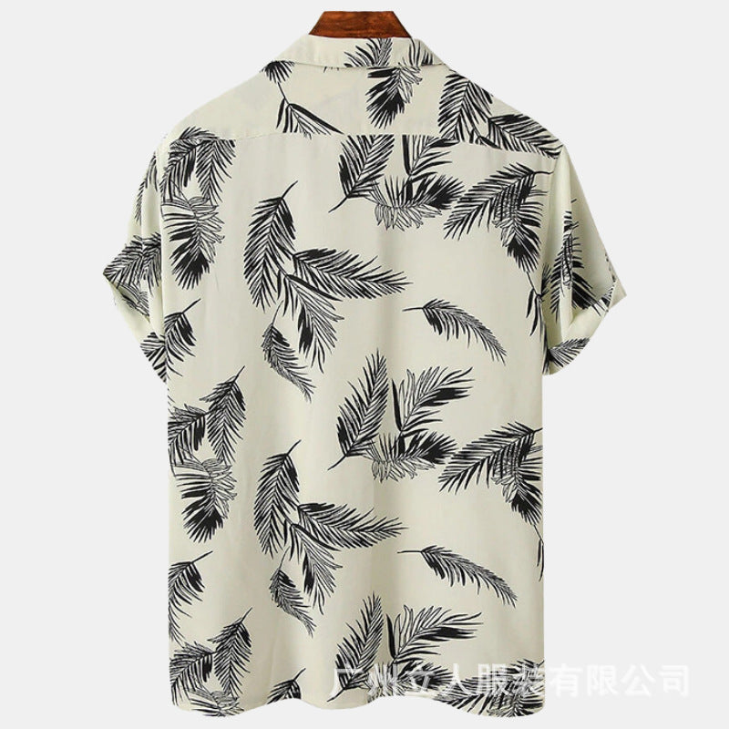 Men Hawaii Shirts Summer Short Sleeve Men's Shirt