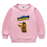 Children Pokemon Pikachu Hoodie Brushed Hoody Double Layer Thickened
