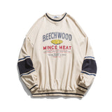 Preppy Aesthetic Sweatshirt Casual Contrast Color Stitching Spring and Autumn Sweater Men and Women Loose