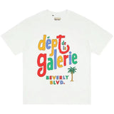 Gallery Dept T Shirts Color Letter Print Couple Short Sleeve T-shirt Men and Women