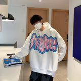 Grafitti Sweatshirts Printed Hooded plus Size Sweater Men's Coat