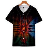Hellfire Club Shirt Stranger Things Season 4 Hellfire Club Short Sleeve Baseball Uniform