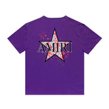 Amiri T Shirt Casual Hip Hop round Neck Short Sleeve T-shirt