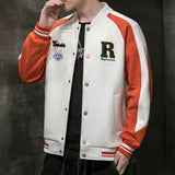 Blue Varsity Jacket Men's Spring/Autumn/Winter Sports Casual Jacket Baseball Uniform