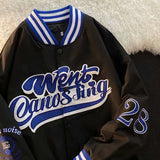 Alaska Varsity Jacket Vintage Embroidered Baseball Uniform Coat Men's Autumn Jacket