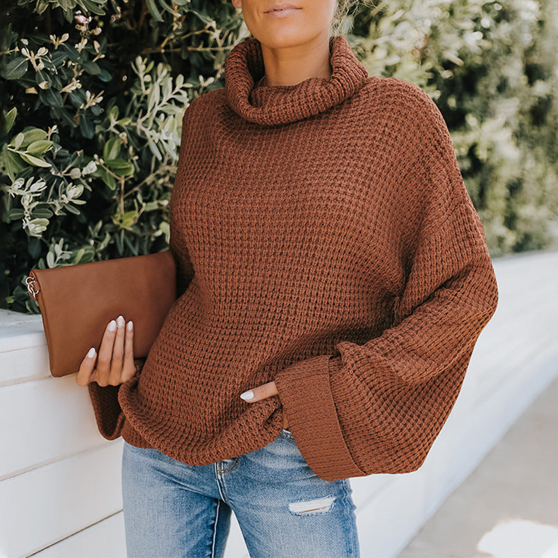 Women Fall Outfits Fall and Winter Outer Wear Turtleneck Long Sleeve Knitted Sweater Women's Loose
