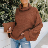 Women Fall Outfits Fall and Winter Outer Wear Turtleneck Long Sleeve Knitted Sweater Women's Loose