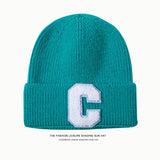 Toboggan Hat Autumn and Winter Solid Color Knitted Hat Solid Color Woolen Hat