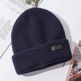 Mens Winter Hats Men's Hat Autumn and Winter Casual Knitted Hat Warm Pullover Cap