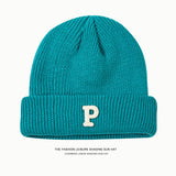 Toboggan Hat Women's Autumn and Winter Knitted Hat Woolen Cap Men