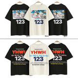 Preppy Aesthetic T Shirt Retro Loose round Neck Short Sleeve Men's T-shirt