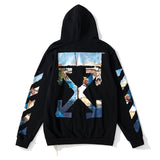 Caravaggio Hoodie Monet Arrow Oil Painting Hooded Cardigan Sweater Men