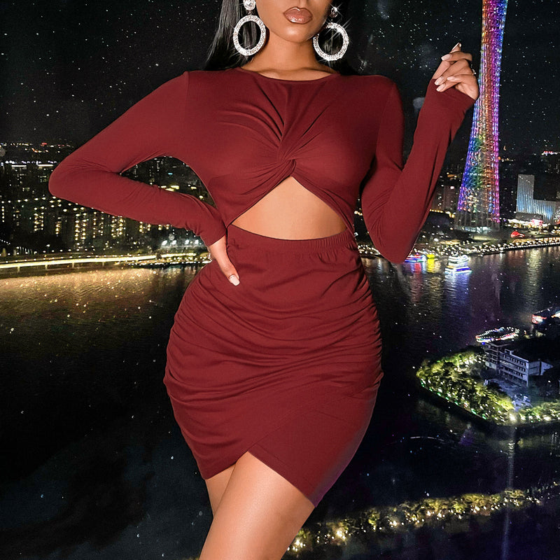 Women's Fall Outfits Autumn Sheath Dress Cropped Dress Women's Short Skirt