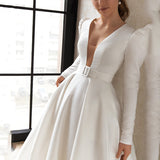 Lady Gaga Dress White Satin French Style Temperament Formal Dress