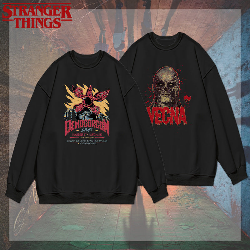 Stranger Things Hellfire Club Coat Peripheral Sweatshirt Stranger Things round-Neck Pullover