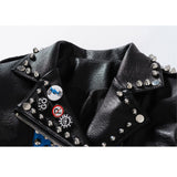 Women Leather Jacket Biker Motorcycle Coat Spring Short Leather Jacket Women's Motorcycle Leather Jacket
