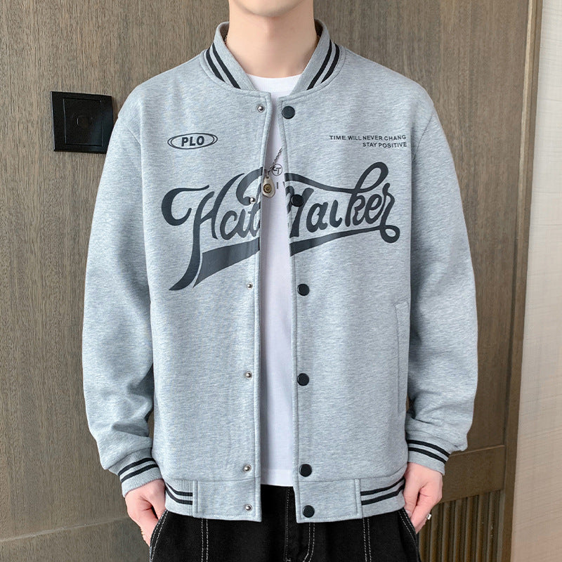 Baggy Jacket Baseball Uniform Men's Spring, Autumn and Winter Loose Boys Casual