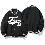 White Varsity Jacket Men's Spring and Autumn Workwear Jacket Youth Sports Baseball Uniform