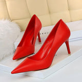 Nude Heels for Wedding High Heels Spring Girl Black Work Shoes