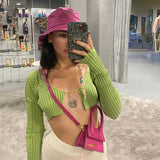 Music Festivals Rave Outfits Girls Tops Autumn and Winter Women's Clothing Fashion Long Sleeve round Neck