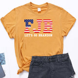 Let's Go Brandon T Shirt Top Women's Letter Print Short-Sleeve T-shirt Women
