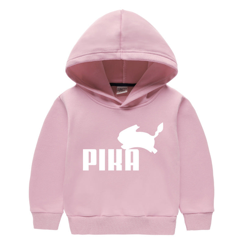 Children Pokemon Pikachu Hoodie Fleece Long Sleeve T-shirt