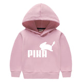 Children Pokemon Pikachu Hoodie Fleece Long Sleeve T-shirt